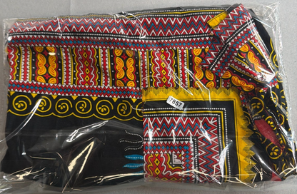Dashiki African Print Unisex Black Multicolor Cotton Tunic Shirt Step In Style