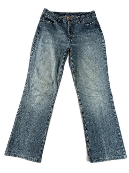 Caslon Straight Leg Jeans Womens 10 Blue Stretch Denim Mid Rise Cotton Spandex
