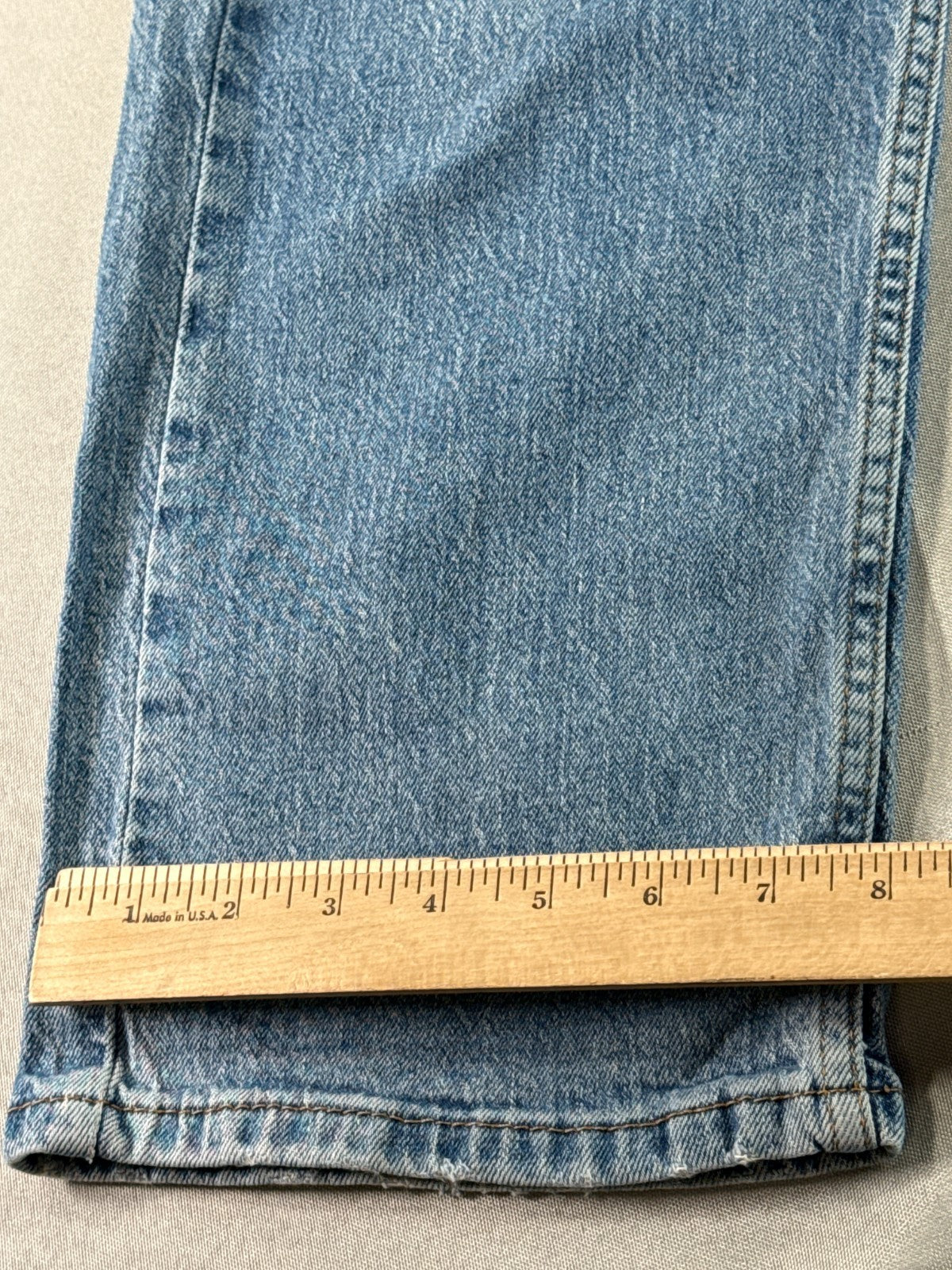Levis 505 Jeans Mens 38x32 Blue Regular Fit Straight Leg Denim Pants Light