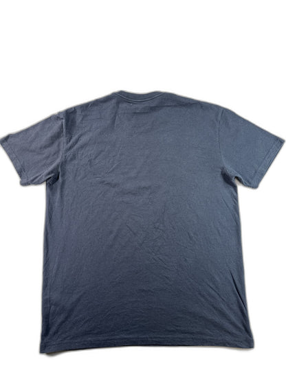 True Classic Crewneck Short Sleeve Tee Mens L Navy Blue Cotton Basic Solid Neck