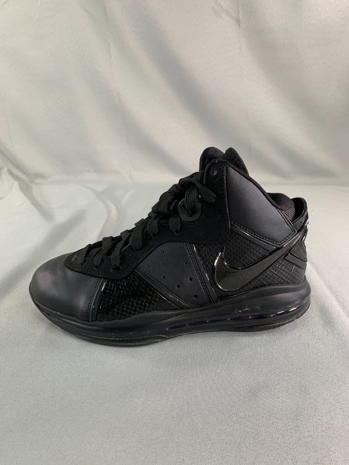 Nike LeBron 7 Triple Black 375664-002 Men's 8.5 Air Max Basketball Shoes OG Retr