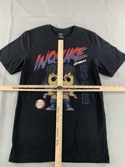 Demon Slayer Inosuke Hashibira Shirt Tee Mens Small Black POP! TEES Funko Anime
