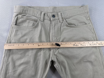 Levi's Straight Leg Pants 34 x 32 34x32 Beige Cotton Elastane Chino Stretch Five