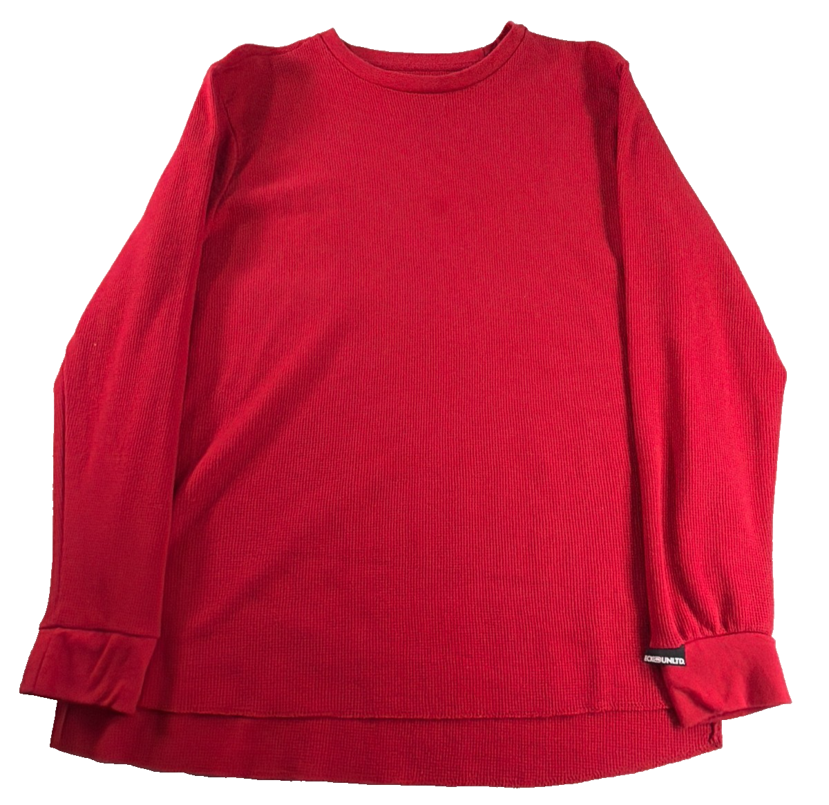 Ecko Unltd Thermal Waffle Knit Shirt Mens 3XL Red Long Sleeve Y2K Streetwear