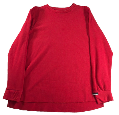 Ecko Unltd Thermal Waffle Knit Shirt Mens 3XL Red Long Sleeve Y2K Streetwear