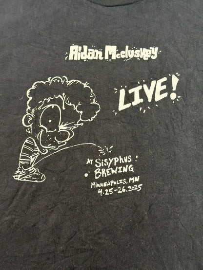 Aidan McCluskey Live Comedy Tee Gildan XL Sisyphus Brewing Minneapolis MN 2025