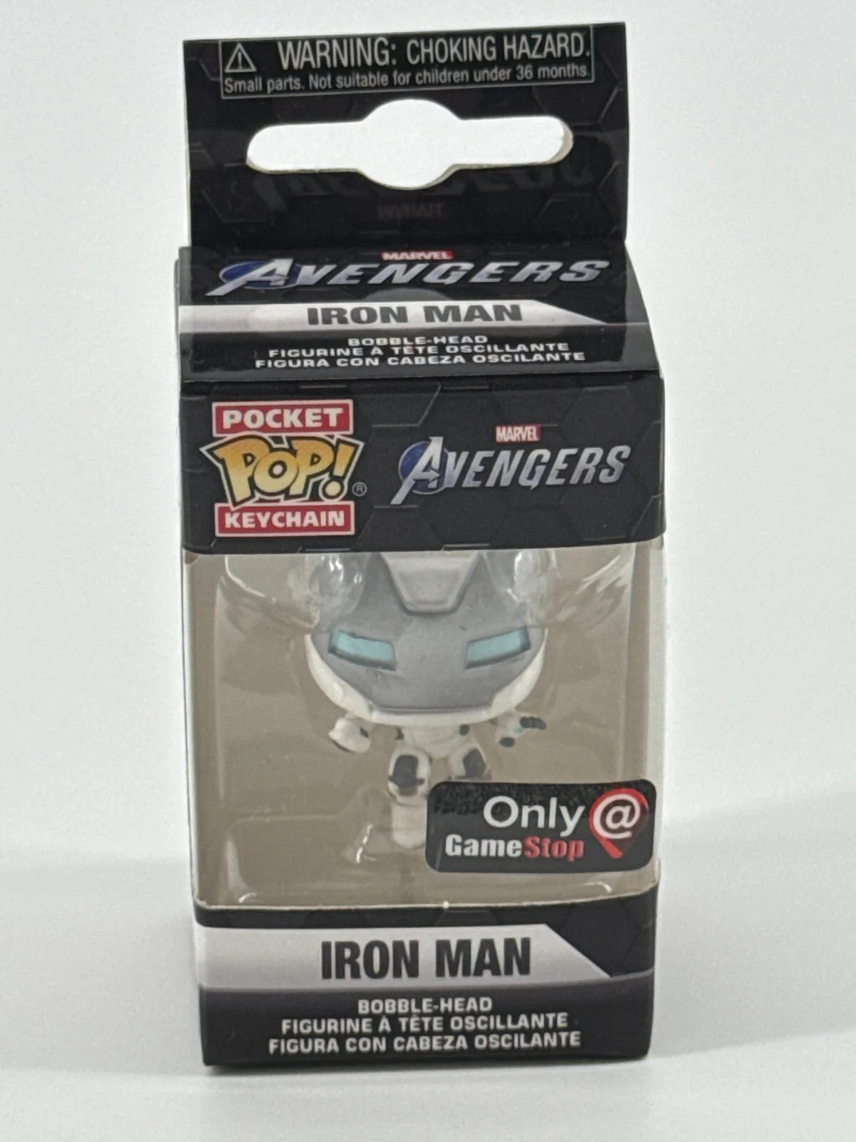 Funko POP! Pocket Iron Man Keychain Gamestop Exclusive + Avengers Day Pin Marvel