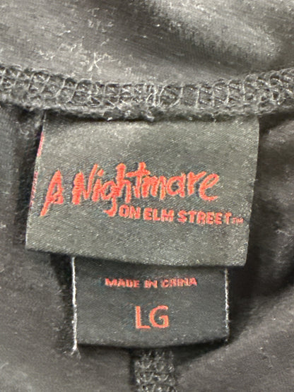 Nightmare on Elm Street Punk Leggings LG Women Black Graphic Fringe Elastic