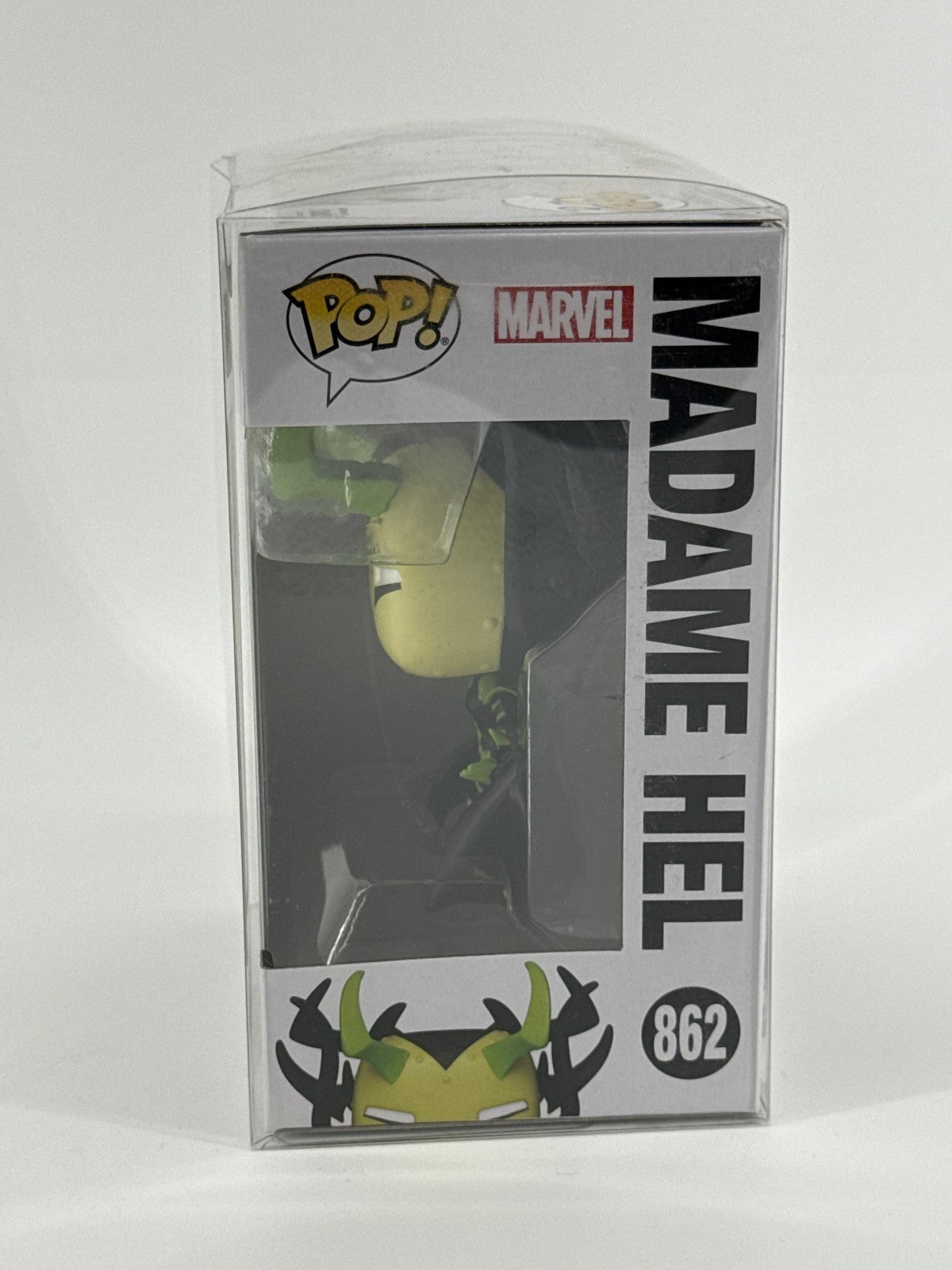 Funko Pop Marvel Infinity Warps Madame Hel #862 Green Vinyl Figure W Protector