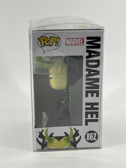 Funko Pop Marvel Infinity Warps Madame Hel #862 Green Vinyl Figure W Protector