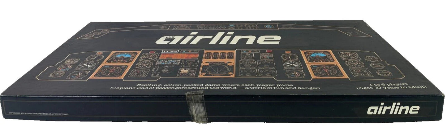 Airline Board Game Mulgara Complete Set Travel Theme 1-6 Players Vintage 1985