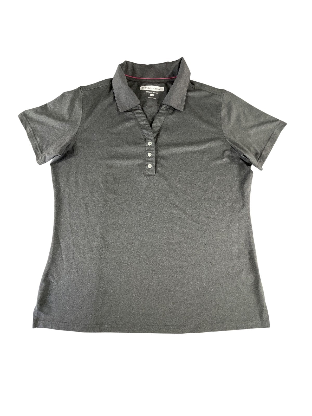 Pebble Beach Polo Shirt Womens XL Performance Short Sleeve Golf Athletic Top 94