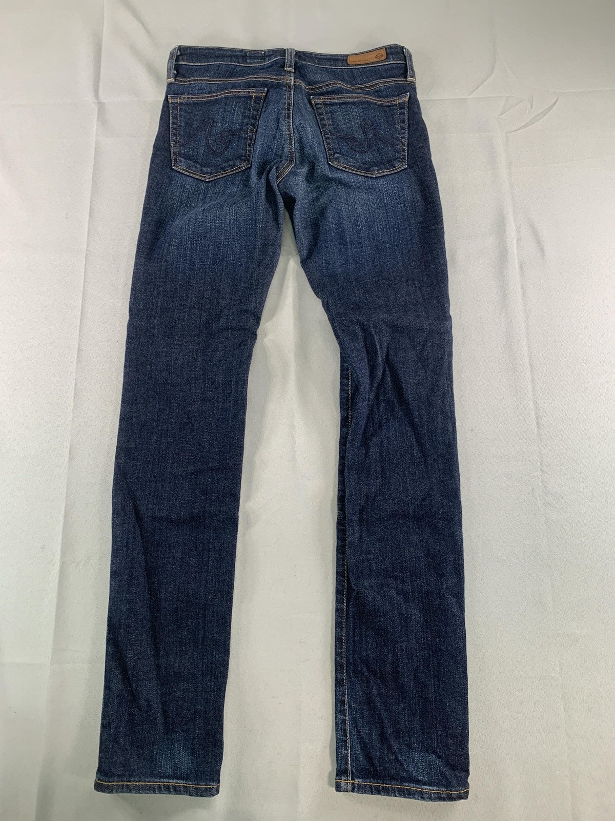 AG Adriano Goldschmied Stevie Slim Straight Jeans Womens 26R Blue Denim USA on