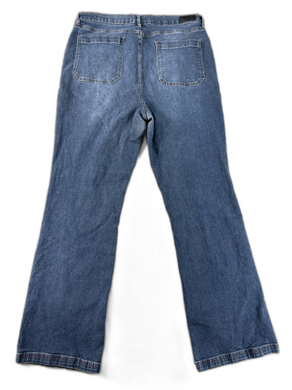 Nicole Miller York SOHO High Rise Slim Ankle Jeans 14 Blue Stretch Denim
