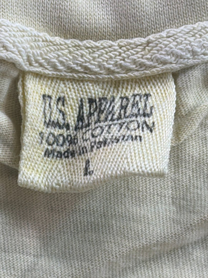 US Apparel Venice Florida Crossed Oars Souvenir Graphic Tee Mens Large Cream