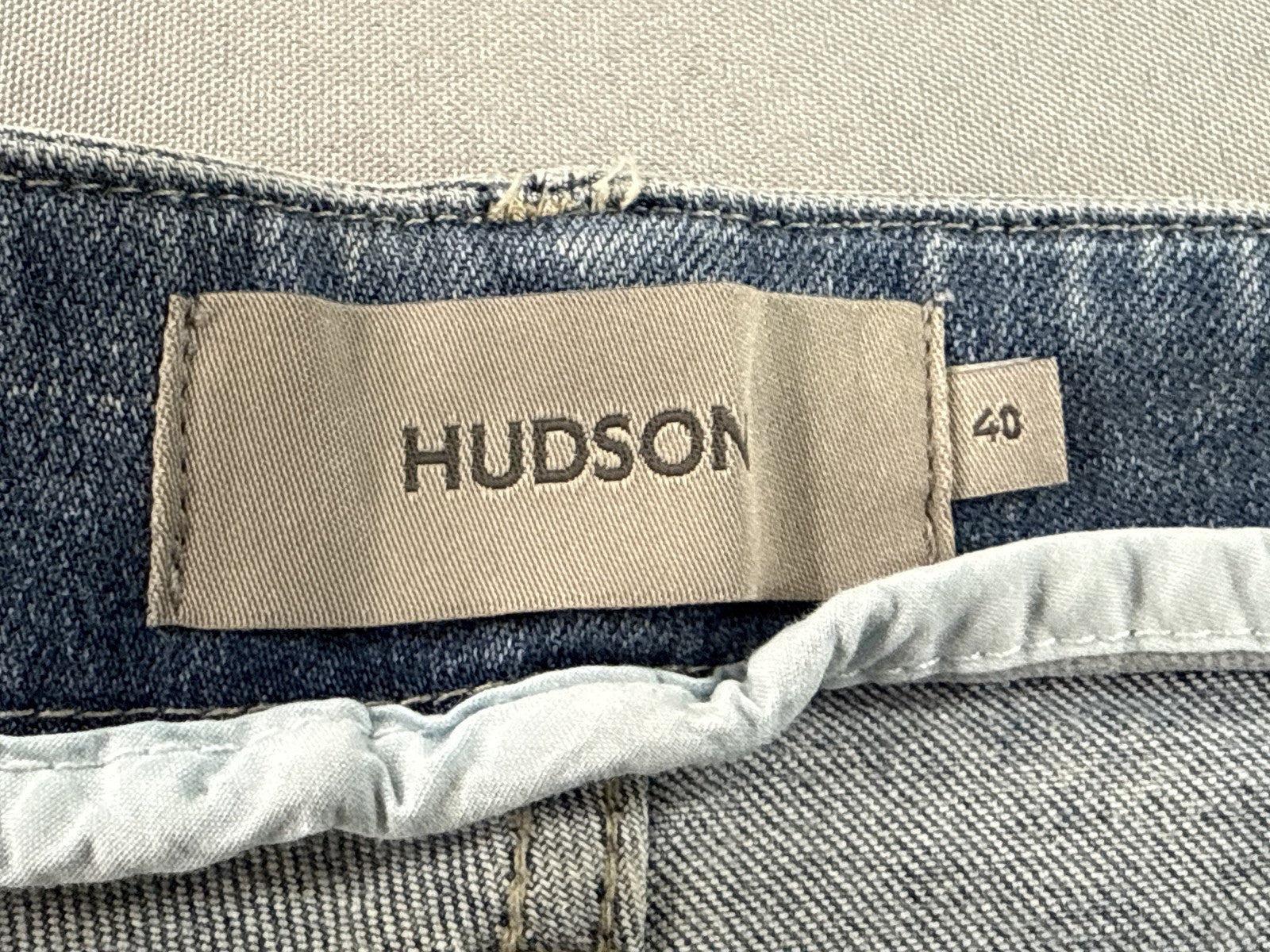Hudson Cargo Pants Mens 40 Light Wash Denim Vintage Paint Splatter Distressed
