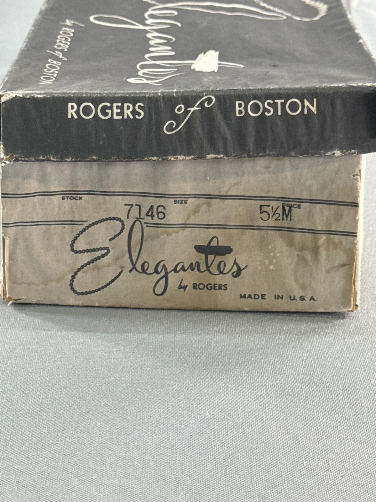 Vintage Elegantes by Rogers Shoes Womens Size 5.5M Black Kitten Heel USA 60s