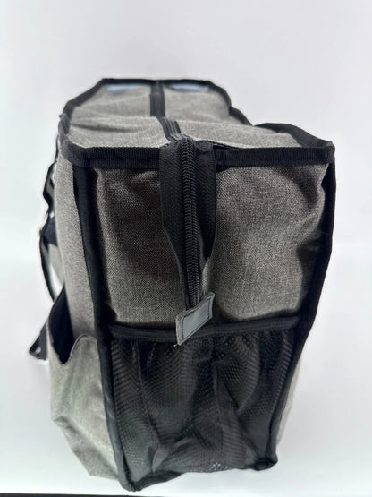 Trunab Gray Teacher Tote Bag Large Utility Work Organizer Pockets Shoulder Strap