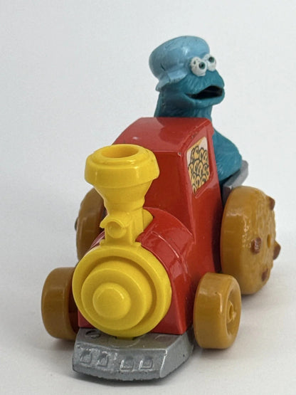 1981 Playskool Cookie Monster Train Sesame Street Diecast Vintage Blue Toy NWT