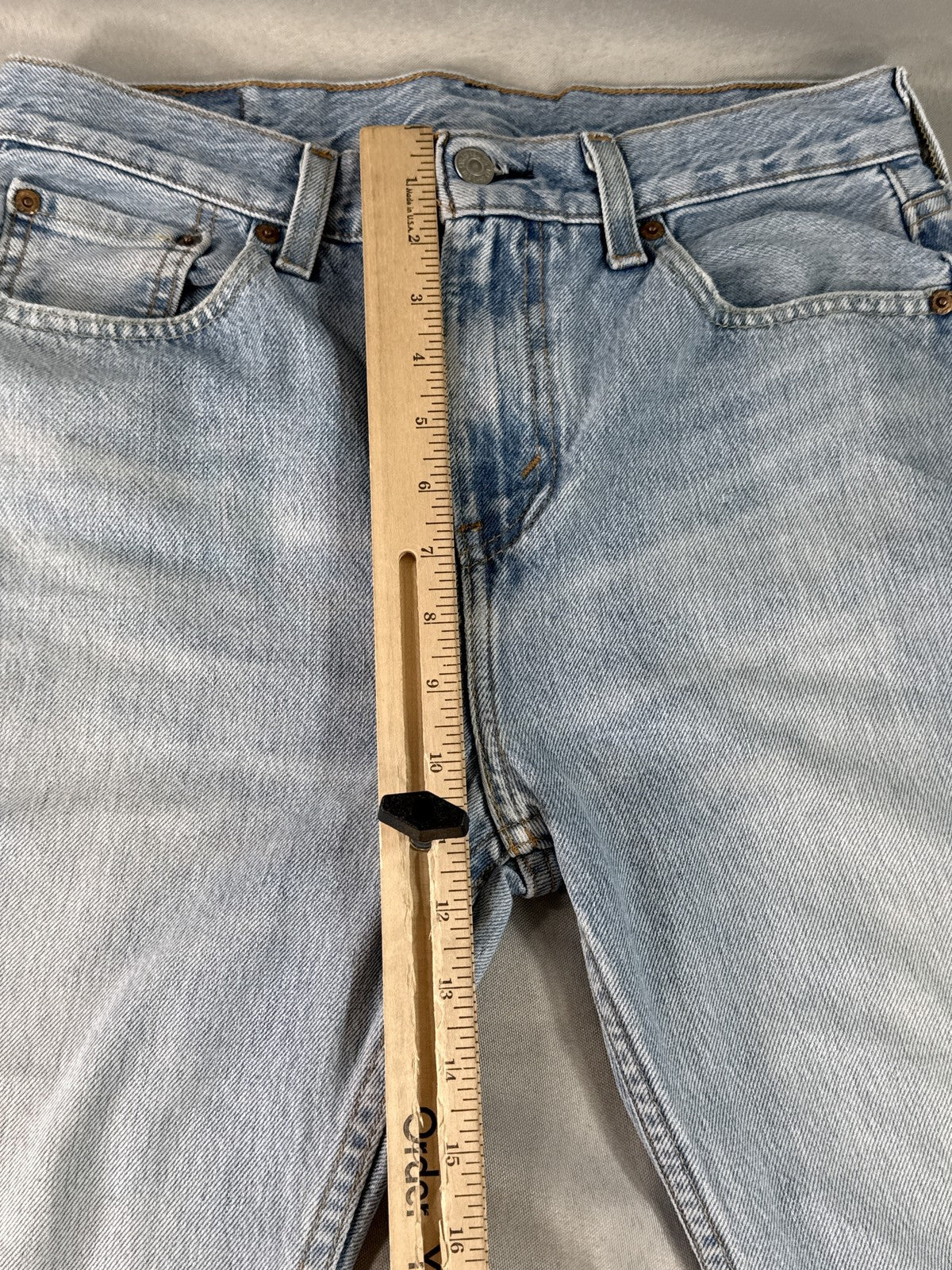 Levi's 510 Straight Jeans 30 Unisex Light Wash Denim Vintage Leg Made in