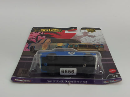 Hot Wheels 64 Prince Skyline GT Japan Historics 4 Blue Real Riders Premium NWT