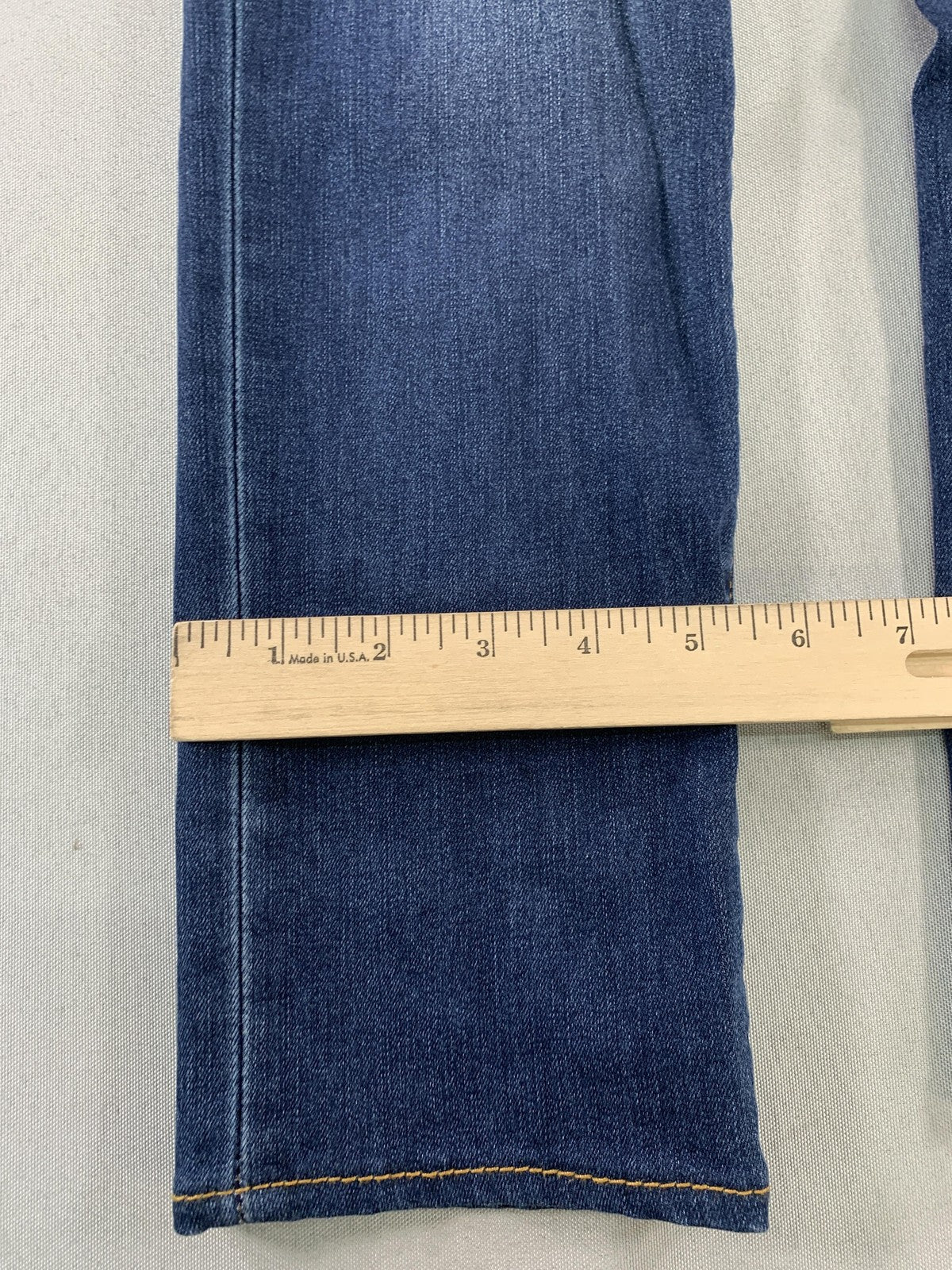 Rock & Republic Jeans Womens Size 2 Blue Berlin Straight Leg Rhinestone Denim