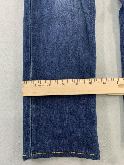 Rock & Republic Jeans Womens Size 2 Blue Berlin Straight Leg Rhinestone Denim