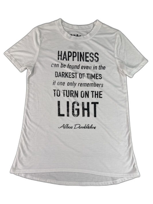 Harry Potter Albus Dumbledore Graphic Tee XS White Polyester Rayon Regular Fit