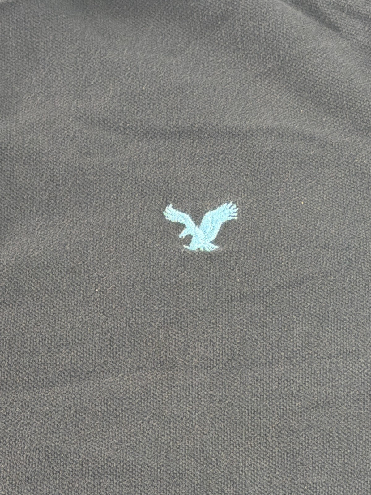 American Eagle Outfitters Eagle Polo Mens Large Navy Blue Vintage Fit Pique Tee
