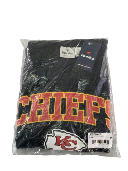 Kansas City Chiefs Shirt Mens 3XL Black NFL Football Fanatics Thermal Unbranded