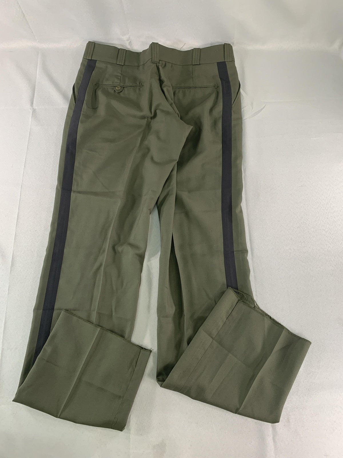 Southeastern Uniform Pants Womens 16 Green Wool Blend Black Stripe Dress code on