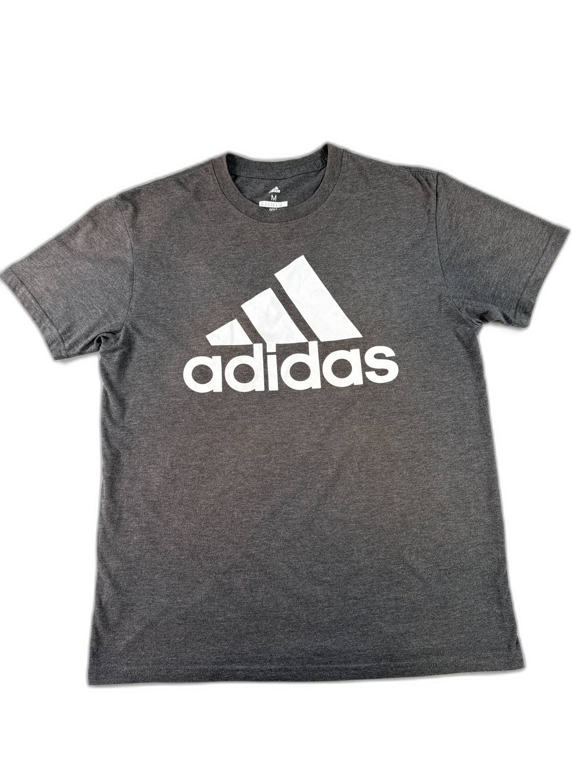 Adidas Gray Graphic Tee Medium Golf Logo Comfortable Short Sleeve