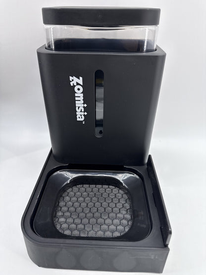 Zomisia Gravity Pet Feeder Black Plastic Dual Compartments Modern