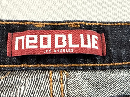 NEO BLUE Dark Wash Jeans Mens 32 Straight Leg Cotton Denim Classic Fit Mid Rise