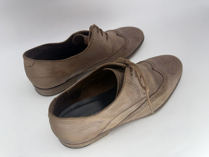 Kurt Geiger Oxford Dress Shoes Mens 43 Black Brown Leather Suede Portugal