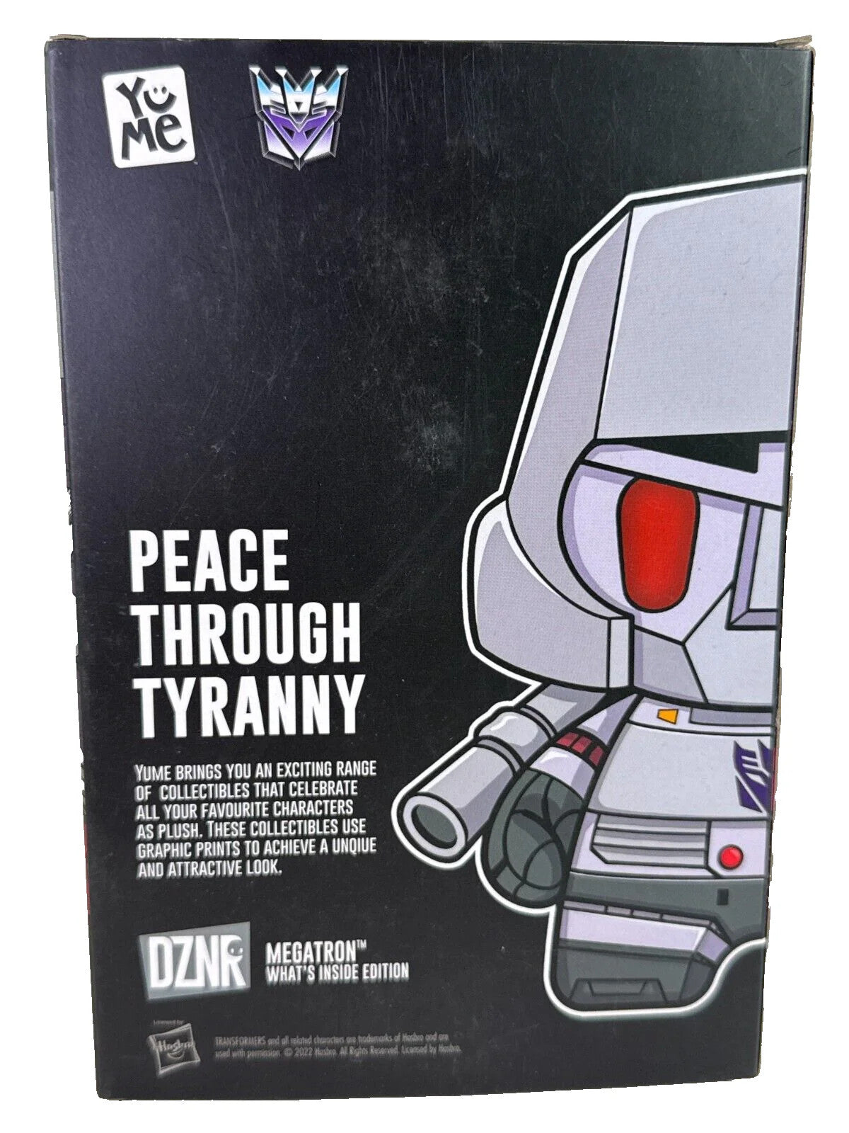 Transformers DZNR Megatron Plush Whats Inside Ed03 10in YuMe Hasbro NIB Toy Tan