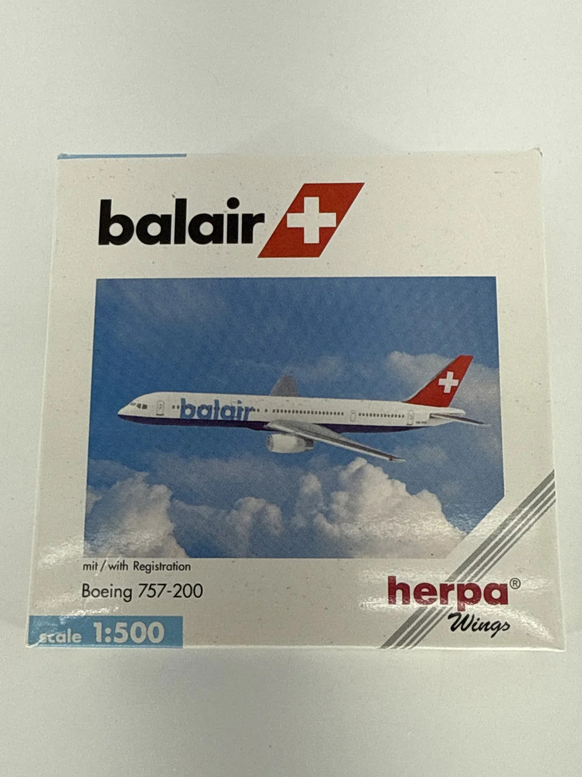Herpa Wings Balair Boeing 757-200 1:500 Diecast Aircraft Model Airplane 1500 NWT