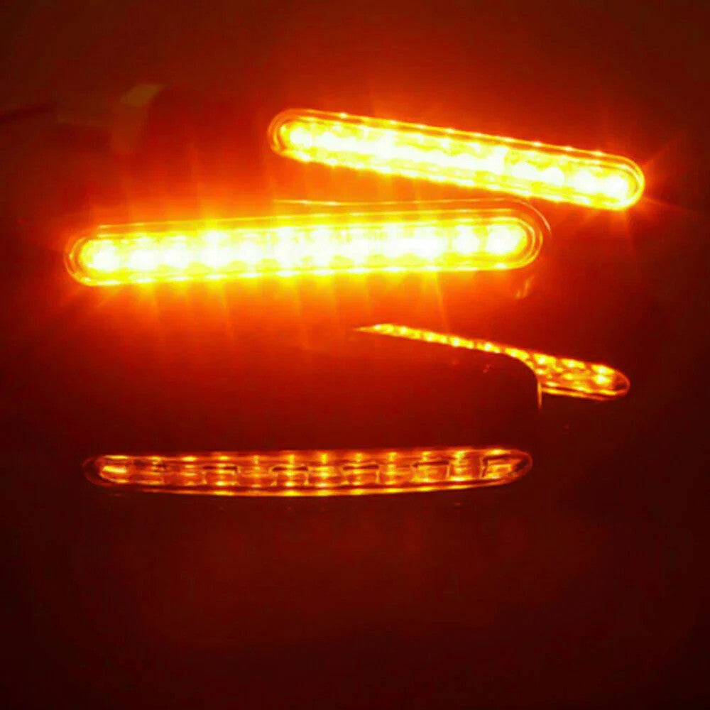 6x LED Turn Signal Lights Universal Amber Blinker Indicators Waterproof Moto