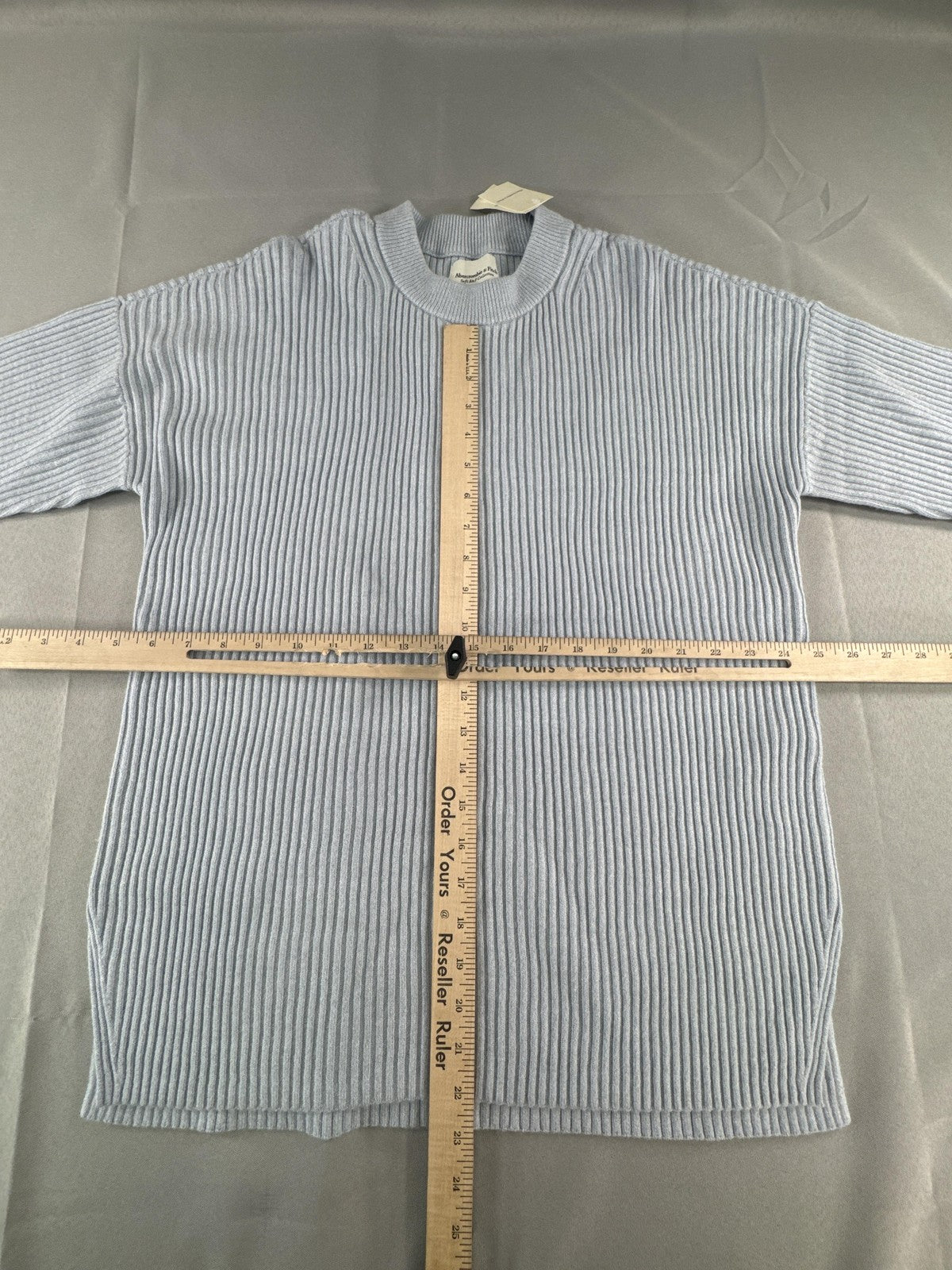 Abercrombie & Fitch Sweater Womens XS Blue Soft A&F Collection Ribbed Knit New
