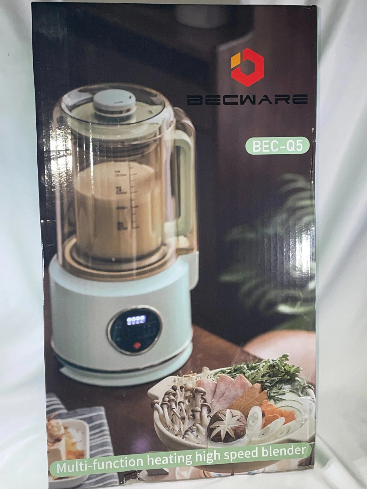 BECWARE BEC-Q5 Multifunctional Heater Blender 1300ml Soy Milk Machine Green 0px