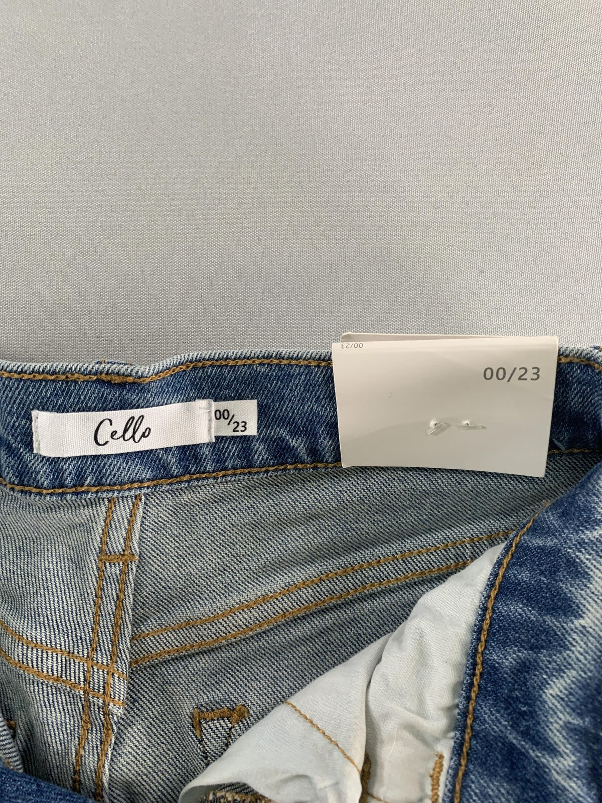 Cello Jeans Womens 00 23 Blue Super High Rise Mom Fit Distressed Denim Authentic