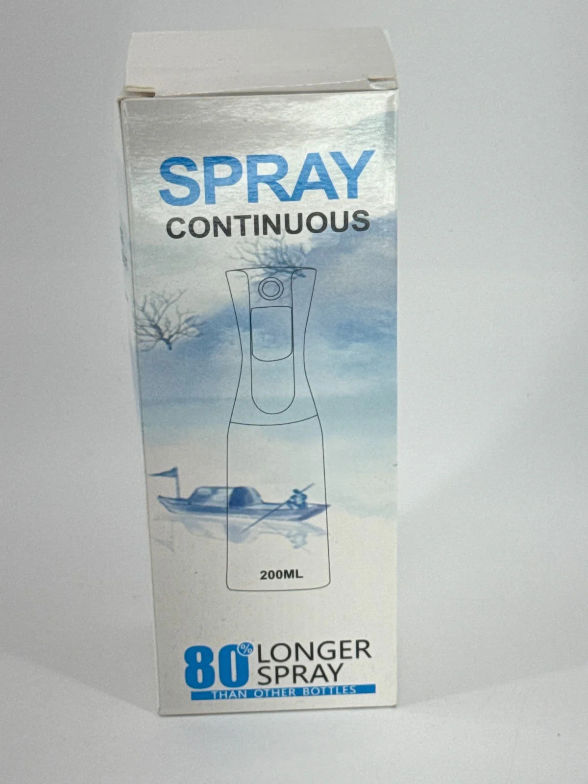 Continuous Mist Spray Bottle 200ml White Salon Hair Barber Plant Water Mister