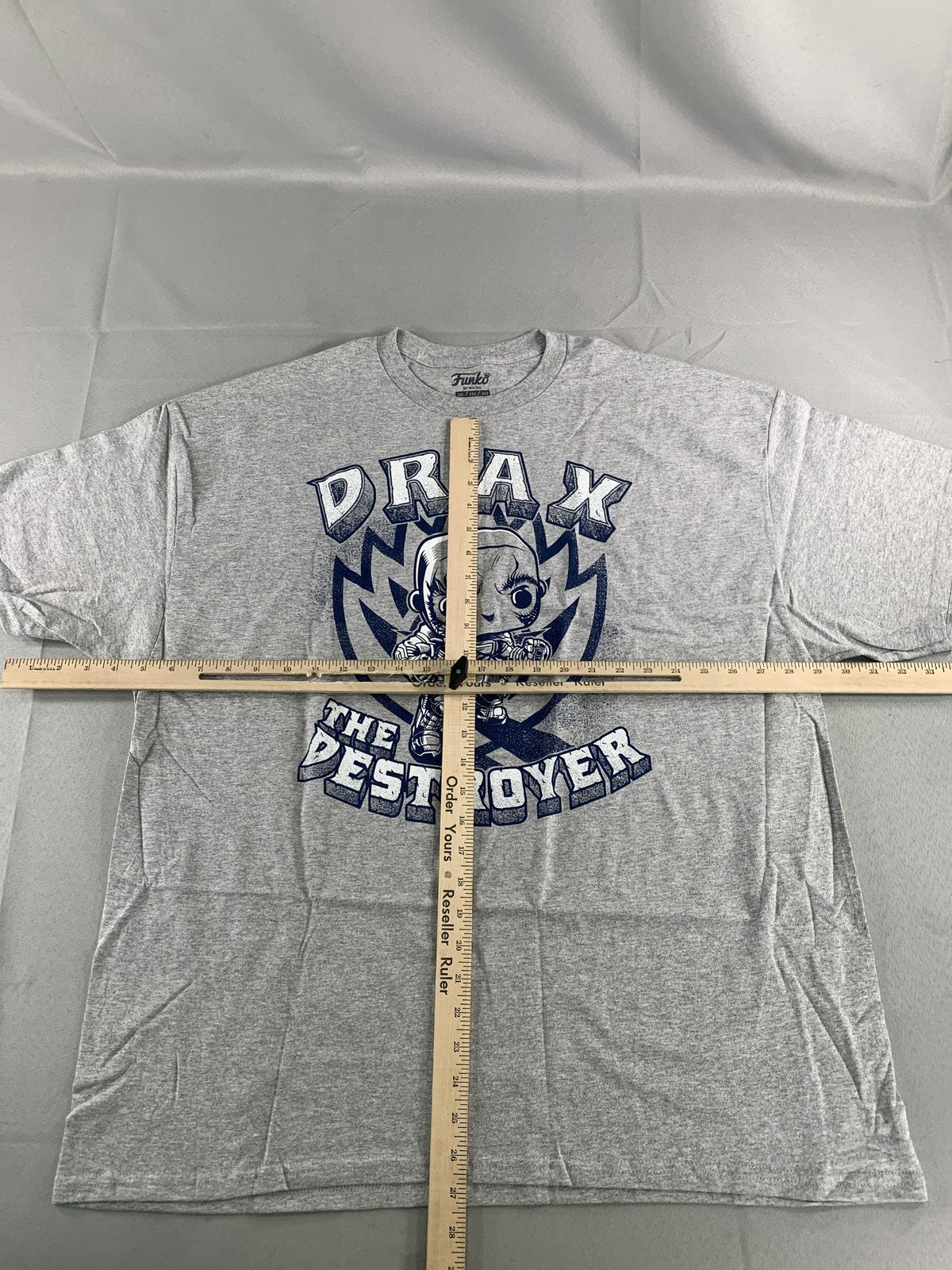 Marvel Drax The Destroyer Shirt Mens 2XL Gray Funko Guardians of the Galaxy Blue