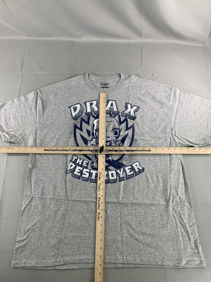 Marvel Drax The Destroyer Shirt Mens 2XL Gray Funko Guardians of the Galaxy Blue
