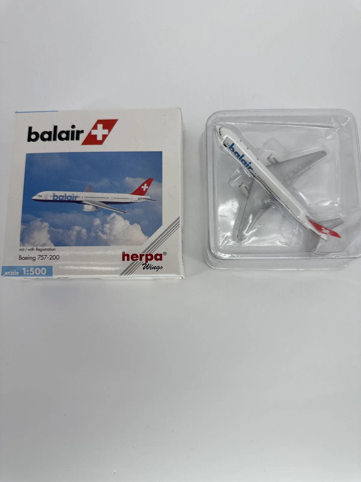 Herpa Wings Balair Boeing 757-200 1:500 Diecast Aircraft Model Airplane 1500 NWT