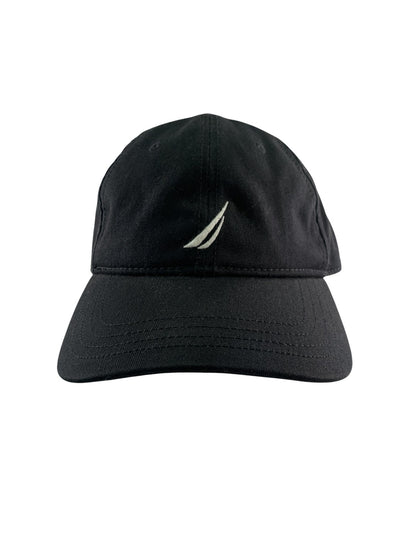 Nautica Hat Cap Strap Back Mens One Size Black Embroidered Sail Nautical Cotton