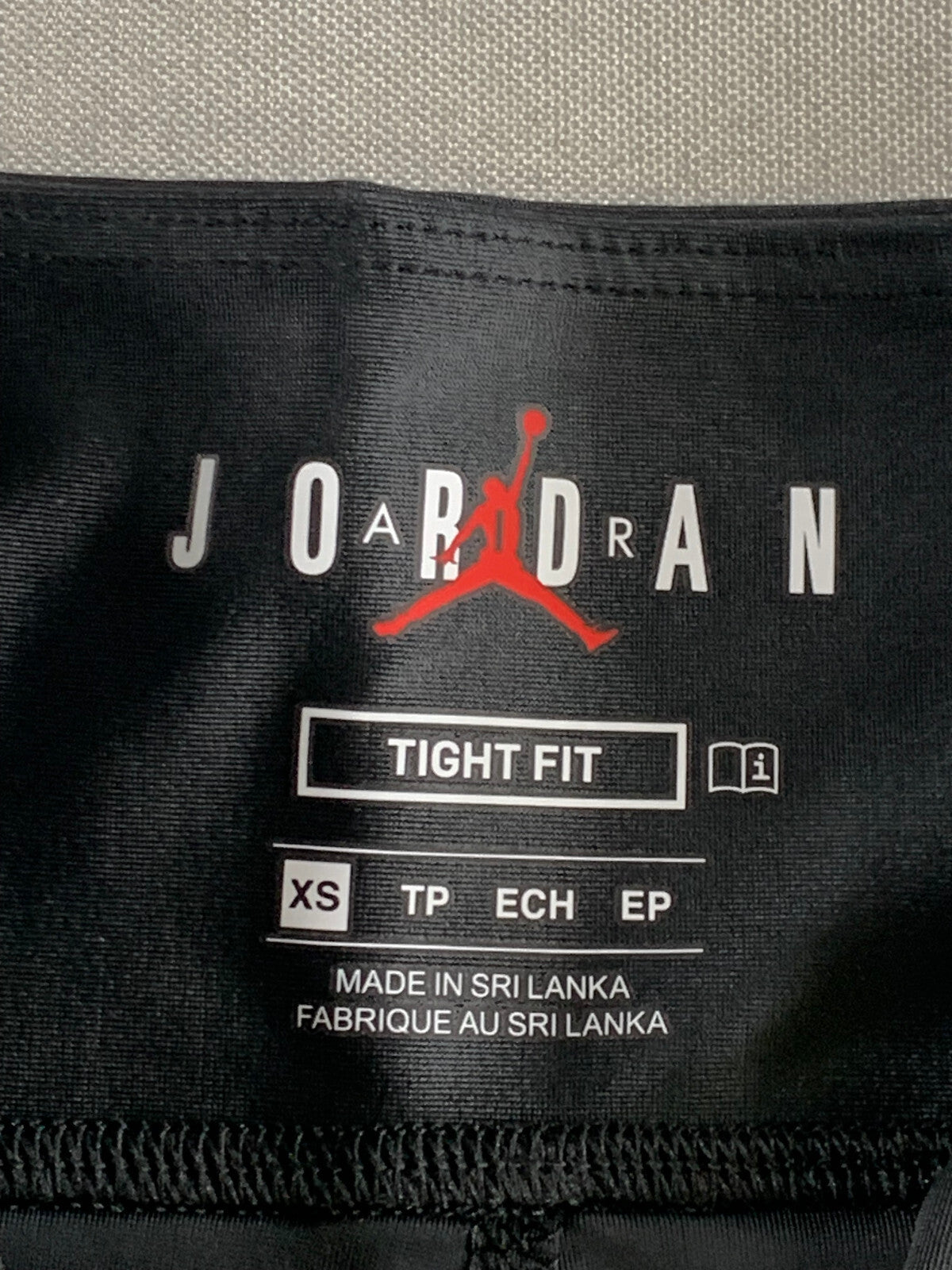Nike Jordan DC2177-010 Womens XS Bike Shorts Black Red Tight Fit Logo NWT New