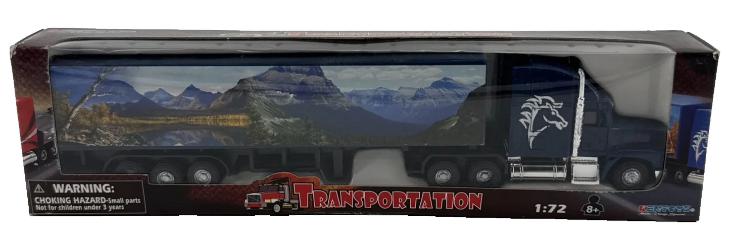 Kentoys Wheelers 1 72 Transport Semi Truck Trailer Blue Horse Unbranded Apparel