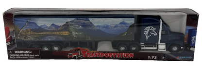 Kentoys Wheelers 1 72 Transport Semi Truck Trailer Blue Horse Unbranded Apparel