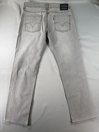 Levi's Straight Leg Jeans W36 L32 Gray Cotton Spandex Classic Fit Pockets